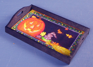 T701 Halloween Pumpkin Tray - Click Image to Close